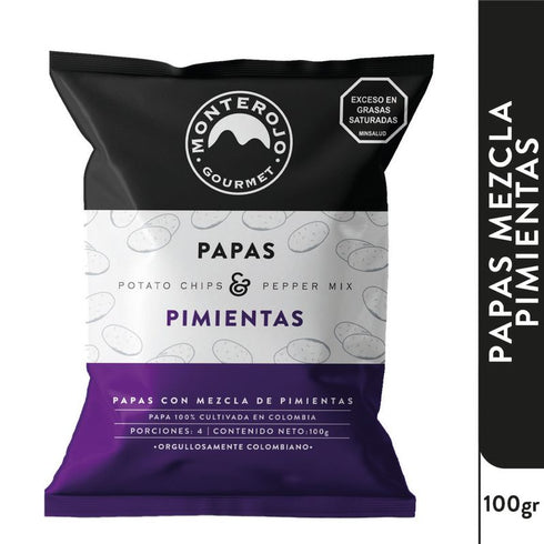 PAPAS MONTE ROJO 100G MEZCLA PIMIENTA